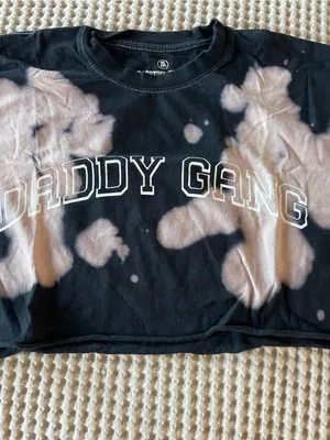 Barstool Daddy Gang Black Bleach-Effect Crop Top thumbnail 3