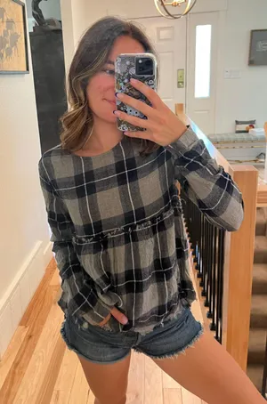 Cloth & Stone Flannel Top thumbnail 1