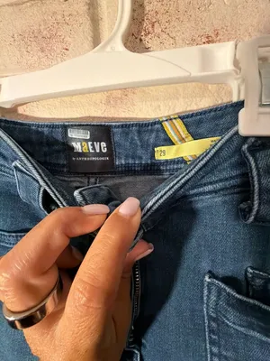 Maeve by Anthropologie Dark Wash Denim Cargo Jeans Size 29 thumbnail 5