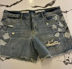 Pilcro Blue Floral Jean Shorts thumbnail 1