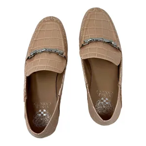 Vince Camuto Perenna Croc Embossed Nude Leather Loafers Size 8.5 thumbnail 5