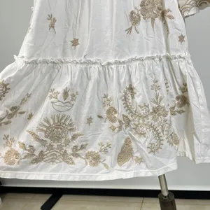NWOT JOHNNY WAS Floral Embroidered Cotton V-Neck Knee-length Dress Size S thumbnail 6