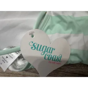 Sugar Coast by Lollis‎ Swim Flamingo Striped One Piece Swimsuit Women Size Small thumbnail 4