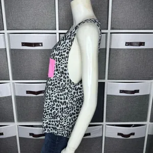 Victoria's Secret Pink Gray Animal Cheetah Pocket Tunic Tank Top Shirt Small thumbnail 8