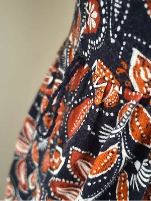 Boden Floral Jersey Knit Short Sleeve Tiered Faux Wrap Maxi Dress US 4R thumbnail 5