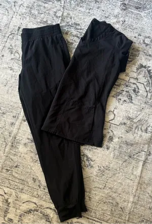 Med Couture Black Jogger two piece scrub set thumbnail 1