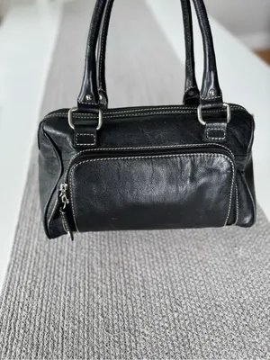 Vintage Y2K Wilson’s Leather Black Leather Purse with Oversized Silver Buckle thumbnail 5