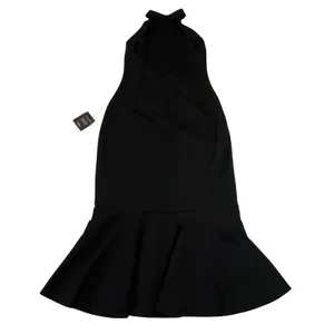 NEW Lulus Chic Masterpiece Black Backless Trumpet Hem Midi Dress Size M LBD Glam thumbnail 4