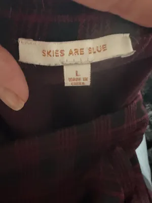 Skies Are Blue Berenice Scallop Hem Old Money Academia Skirt burgundy & black plaid large. thumbnail 7