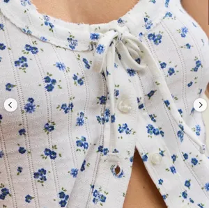Aerie White Floral Top thumbnail 2