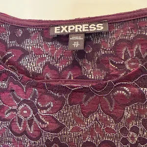 Express Plum Lace Long-Sleeve Open-Back Mini Dress thumbnail 6