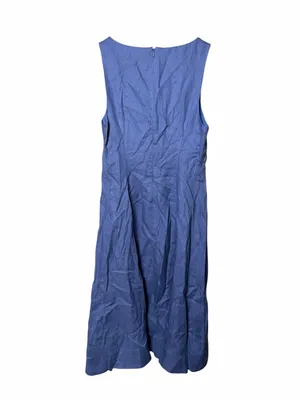 Reformation Sebastien Linen Midi Dress Size 8 thumbnail 3