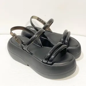 Melissa Women's Size 9 Black Air Bubble Platform Sandal Shoes‎ thumbnail 3