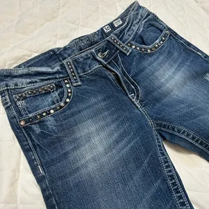 Y2K Miss Me Women's Blue Boot Cut Jeans W30 thumbnail 2