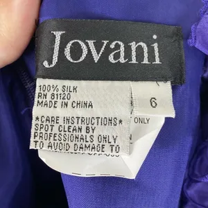 Jovani Purple 100% Silk One Shoulder Formal Gown thumbnail 7