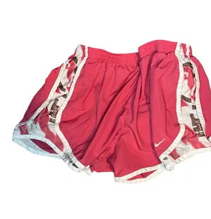 Nike Pink Gym Shorts with Side Panel Graphics thumbnail 3