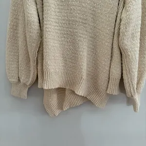 Free People Cream V-Neck Sweater thumbnail 6