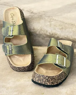 Cape Robbin Alia Gold Sandals thumbnail 1