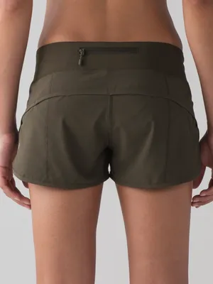 lululemon speed short 2.5” dark olive green 4 W7578S thumbnail 2