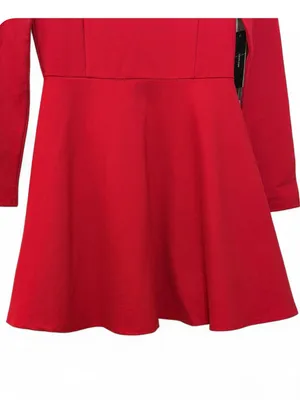 NWT Lulus Women’s Red Forever Chic Red Long SleeveMidi Dress Size Medium thumbnail 11