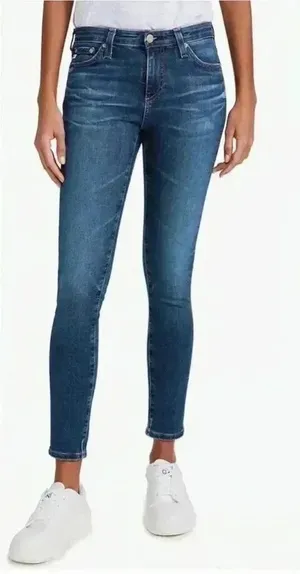 Adriano Goldschmied The Middi Mid Rise Legging Size 31 R. Medium Wash. thumbnail 1