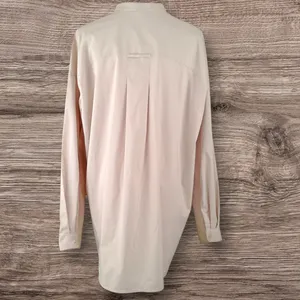 Lululemon All Days Tan Mandarin Collar Button Down Shirt Sz 8 Lagen Minimalist thumbnail 3