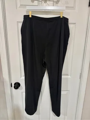 NWT L.L.Bean 2X Black Straight Leg Pants Stretch Cotton Plus Size Workwear thumbnail 6