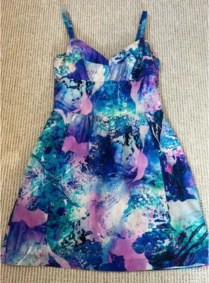 Amanda Uprichard Dress Silk L Purple/Blue/Pink thumbnail 1