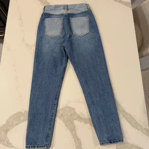 Princess Polly Two-Tone High Waisted Mom Jeans Straight Leg Women’s 6 Blue Wash thumbnail 8
