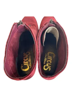 Circus by Sam Edelman new ❁ Vanessa Zipper Velvet Ankle Boot Booties ❁ Burgundy ❁ 6 thumbnail 9