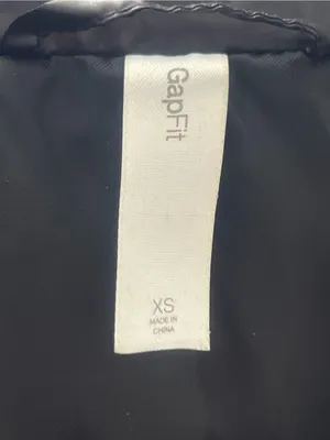 GAP Black Quilted Hybrid Zip Jacket thumbnail 6