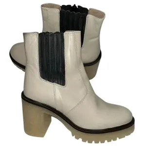 Free people Cream Ankle Chunky Heel Boots(Size 38.5/8.5) thumbnail 5