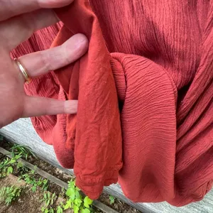 Abercrombie & Fitch size L embroidered rust lined dress pockets. thumbnail 4