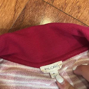 Pilcro Anthropologie striped quarter zip sweatshirt thumbnail 3