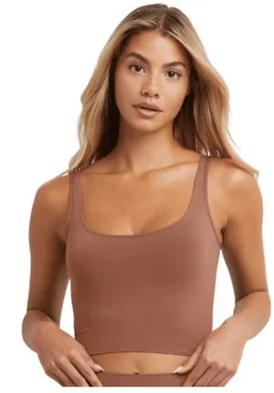 Brand New Maidenform Women's Small Light Brown Seamless Smoothing Cropped Cami thumbnail 1