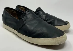 Frye Dylan‎ Slip On Sneakers in Black Leather Size 8.5 thumbnail 1