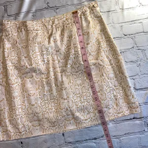 E.P. Pro Skort Tennis Golf Shorts Skirt Gold Snakeskin Print Size 6 thumbnail 5