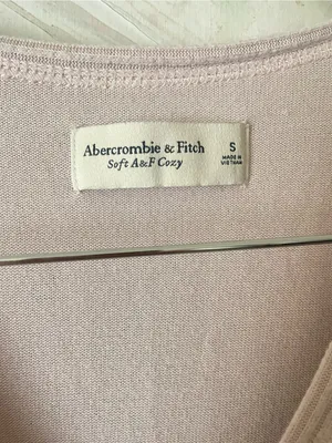 Abercrombie & Fitch Soft A&F Cozy Y2K Long Sleeve Henley Top Light Pink Small thumbnail 2