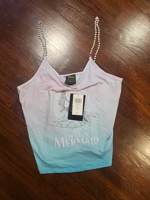Her Universe Disney The Little Mermaid Ombre Pearl Strap Girls Cami thumbnail 6