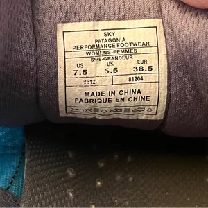 Patagonia Women's Teal and Gray Trail Walking Shoes thumbnail 8