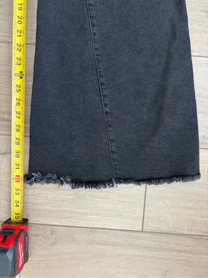 Free People We The Free Pull On Flare Wide Leg Raw Hem Bell Bottom Jeans Black thumbnail 9