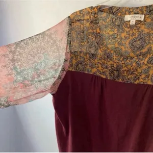 Umgee Plus Sheer Boho Sleeve Top 1X thumbnail 2