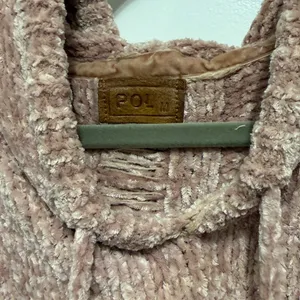 POL‎ Chenille Pom Pom Hoodie Distressed Knit Sweater Pink Size Medium thumbnail 5