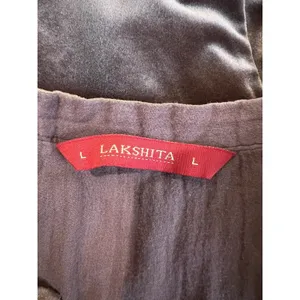 Lakshita Chocolate Brown Velvet Tunic Embroidered Sequin Regency Boho thumbnail 6