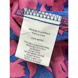 Abel the Label Floral Pink Blue Cassidy Maxi Skirt Side Slits Women’s Medium thumbnail 3