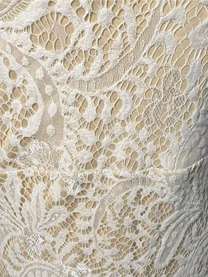 Superdown Kendall Lace Mini Dress L White Cream Strapless Eyelash Lace Bodycon thumbnail 7