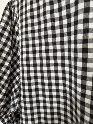 SHEIN Black and White Gingham Midi Dress thumbnail 4