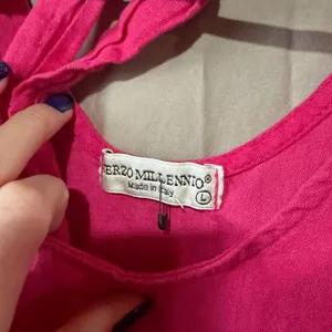 Terzo Millenio linen blend pink dress thumbnail 3