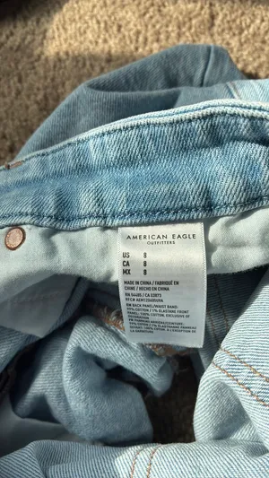 High-Rise American Eagle Ripped Jean Shorts thumbnail 2