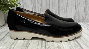 Vionic Kensley Womens 8.5 M Black Leather Slip On Loafers Comfort EU 39 thumbnail 1